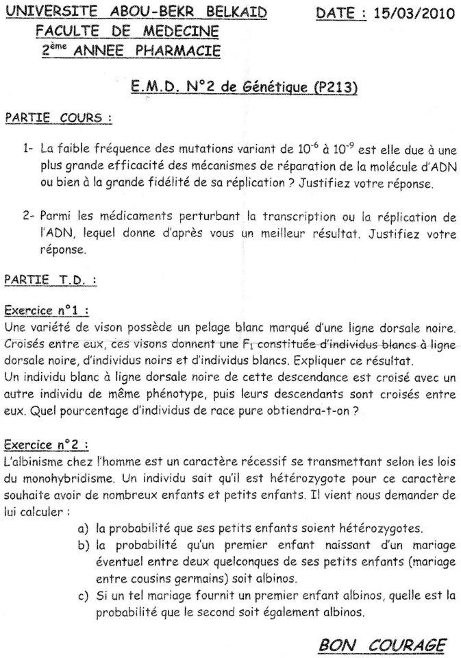 www.espace-etudiant.net - examen 2eme année pharmacie génétique.jpg