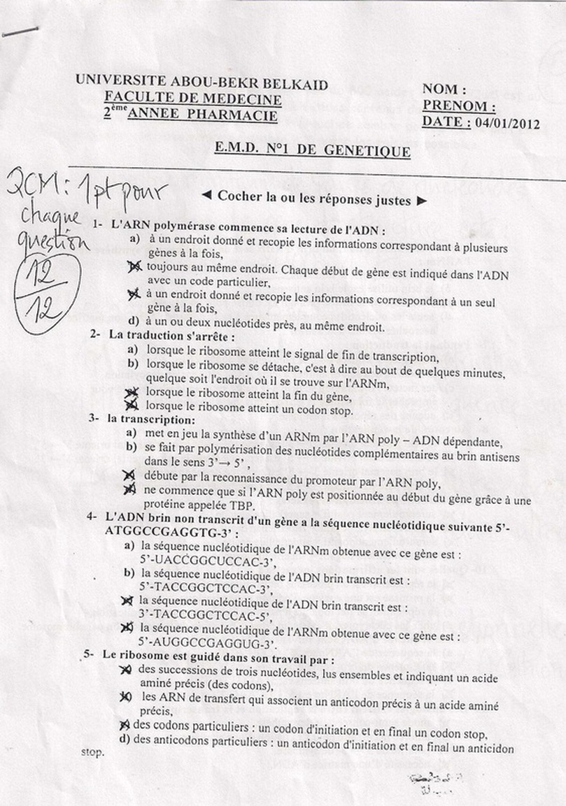 www.espace-etudiant.net - examen 2eme année pharmacie génétique1.jpg