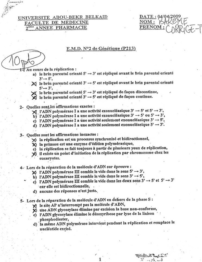 www.espace-etudiant.net - examen 2eme année pharmacie génétique1.jpg