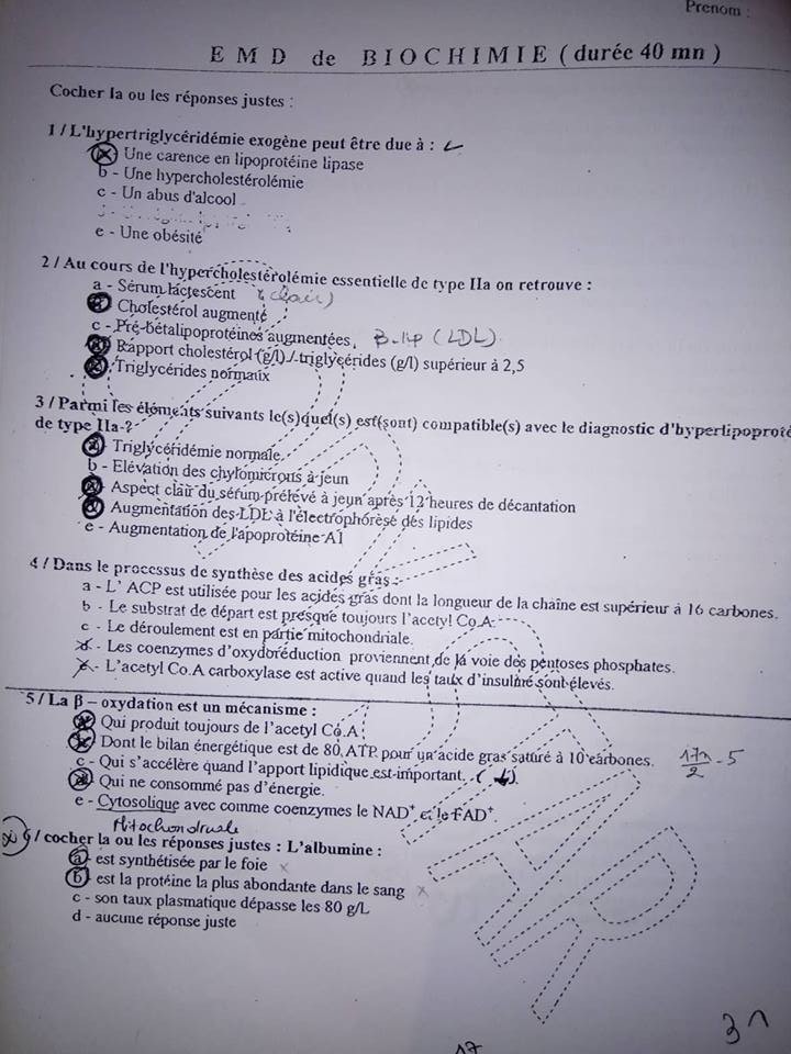 EMD Biochimie Tizi ouzou