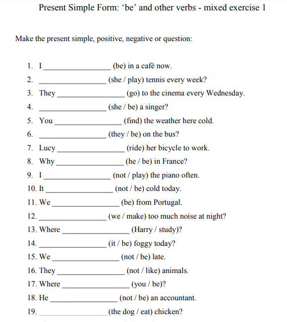 Exercise(the present simple.png